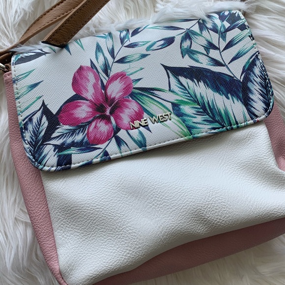 Nine West Handbags - NINE WEST FLORAL CROSSBODY PURSE